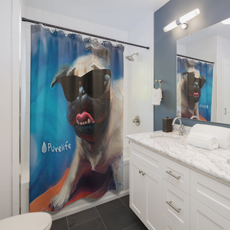 Dog Surfer - Shower Curtains