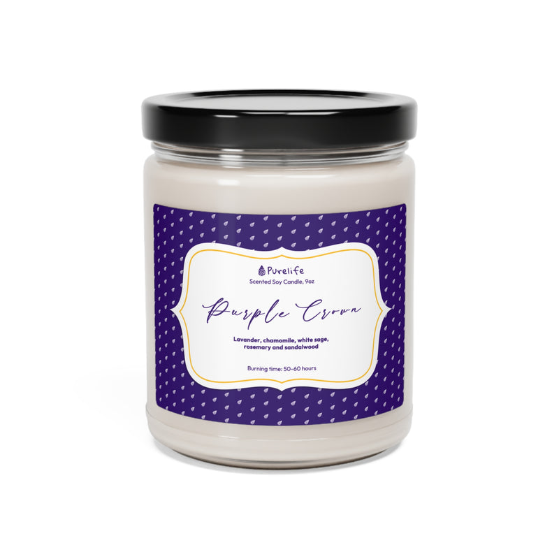 Purelife Purple Crown - Scented Soy Candle, 9oz